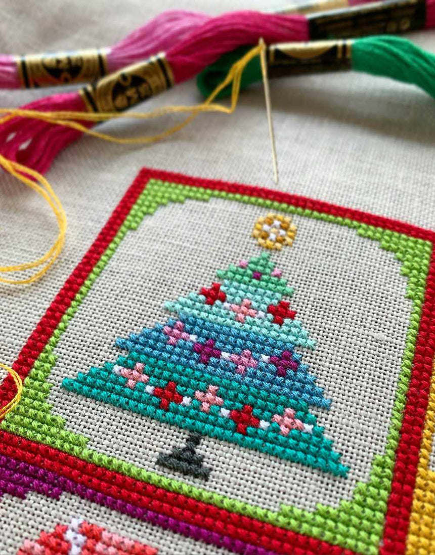 Noel Counted Cross Stitch Sampler Pattern, Satsuma Street