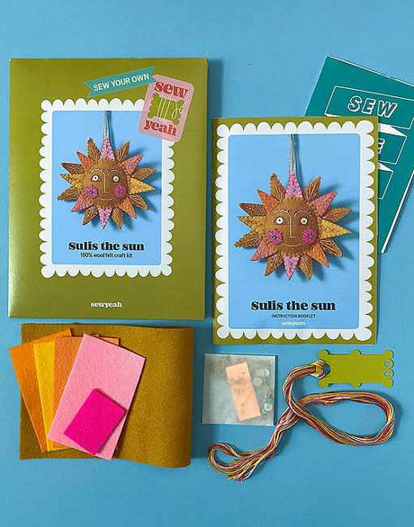 Sulis the Sun Embroidered Felt Craft Kit, Sewyeah