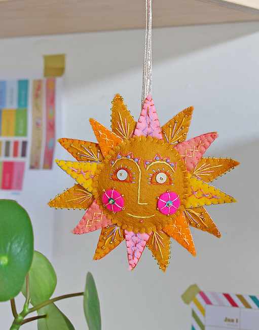 Sulis the Sun Embroidered Felt Craft Kit, Sewyeah