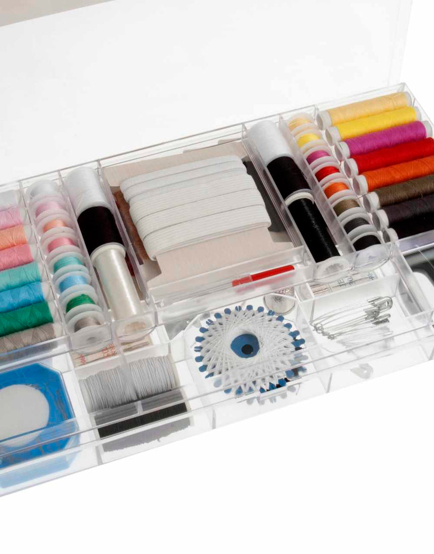 Large Sewing Kit in Perspex Box