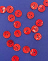 Not Specified Buttons 15mm / Red Coloured Mother of Pearl Shell Buttons, 15mm 15476