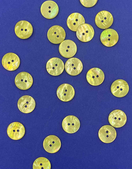 Not Specified Buttons 15mm / Gold Coloured Mother of Pearl Shell Buttons, 15mm 15473