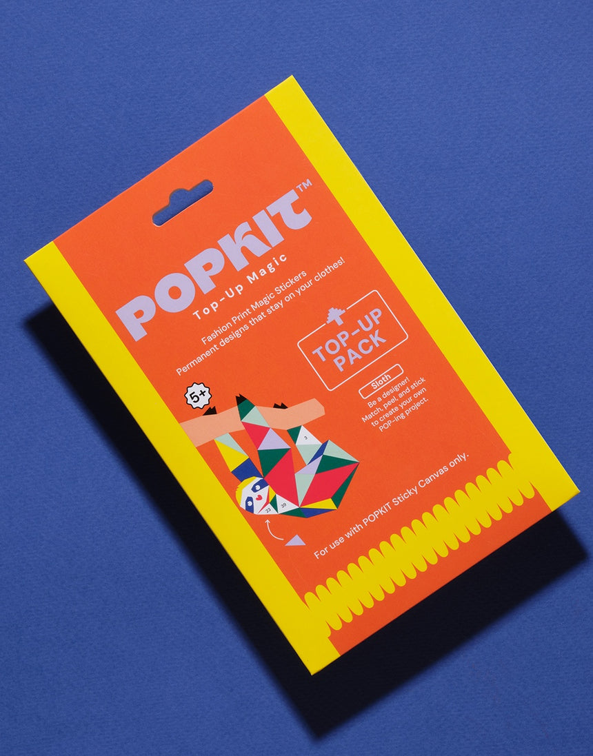 Sloth Peel Off & Print TOP UP Pack, PopKits