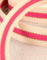 Metallic Stripe Cotton Webbing 30mm Wide