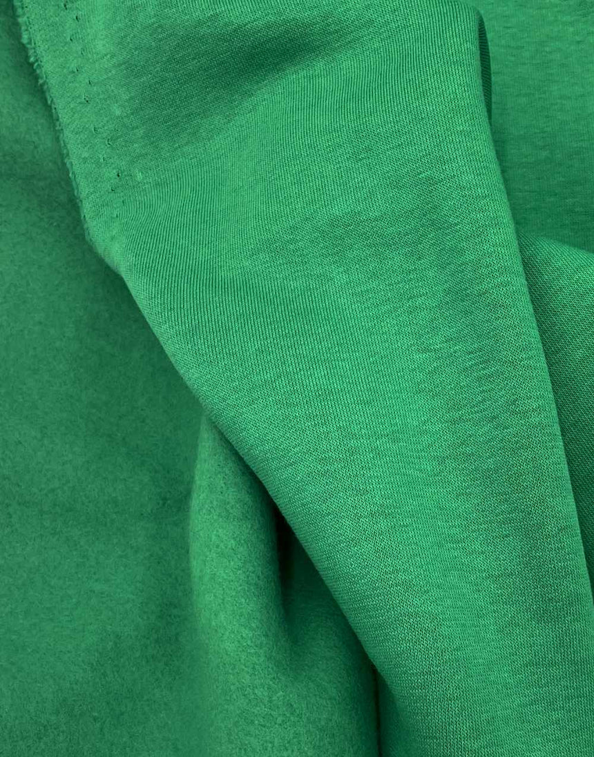 Remnant 25cm - Green Sweatshirt Jersey Fabric