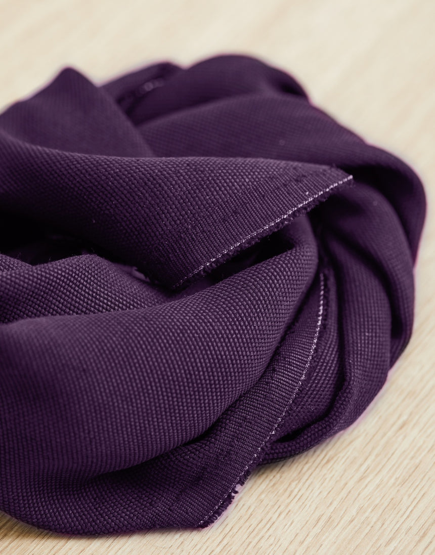 Remnant 90cm - Purple Night Tabby Canvas Fabric with TENCEL™ Lyocell, meetMILK