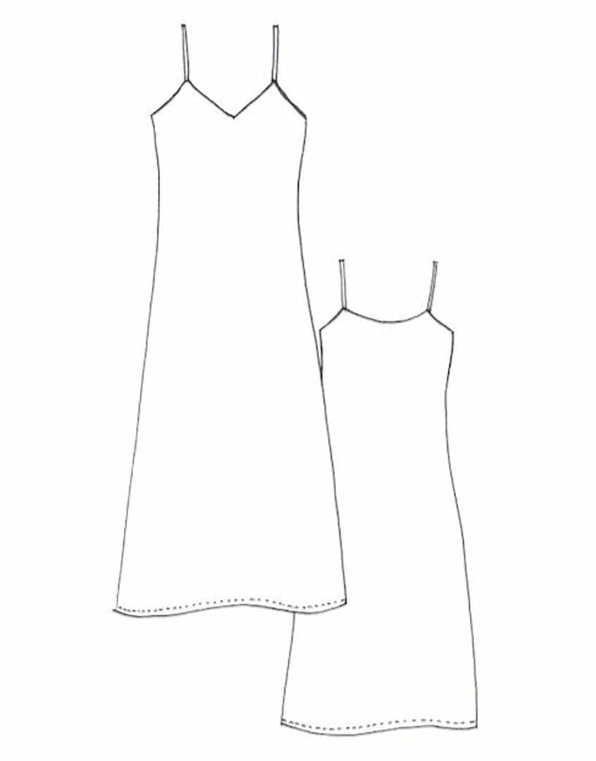 Tessuti Dresses Sadie Slip Dress Sewing Pattern, Tessuti 15429