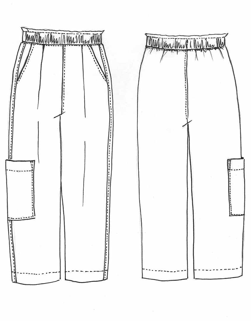 Naia Trousers Sewing Pattern, Tessuti