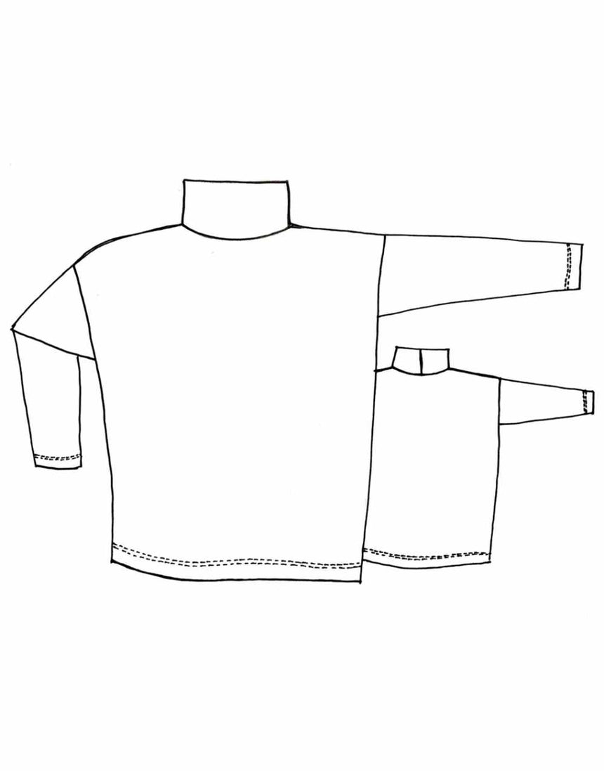 Monroe Turtleneck Top Sewing Pattern, Tessuti