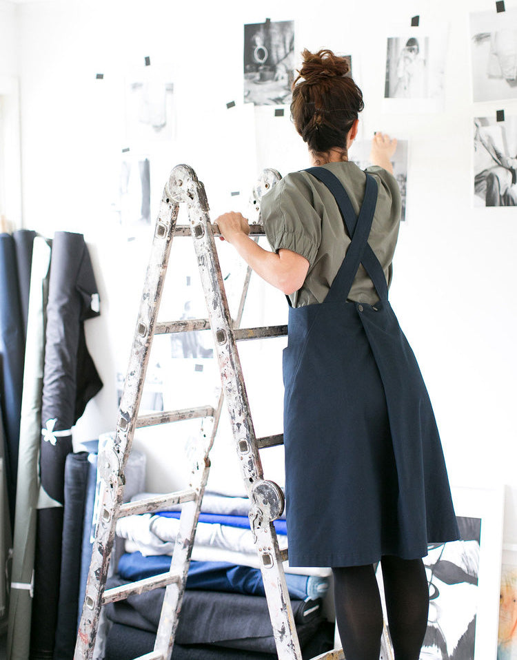 Denim Apron Dress Complete Dressmaking Kit, The Assembly LIne