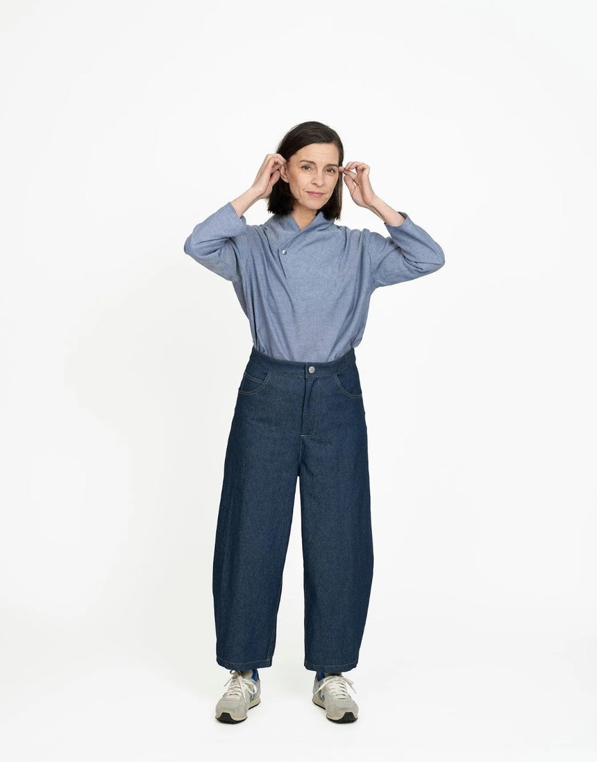 Barrel Leg Trousers Sewing Pattern, The Assembly Line