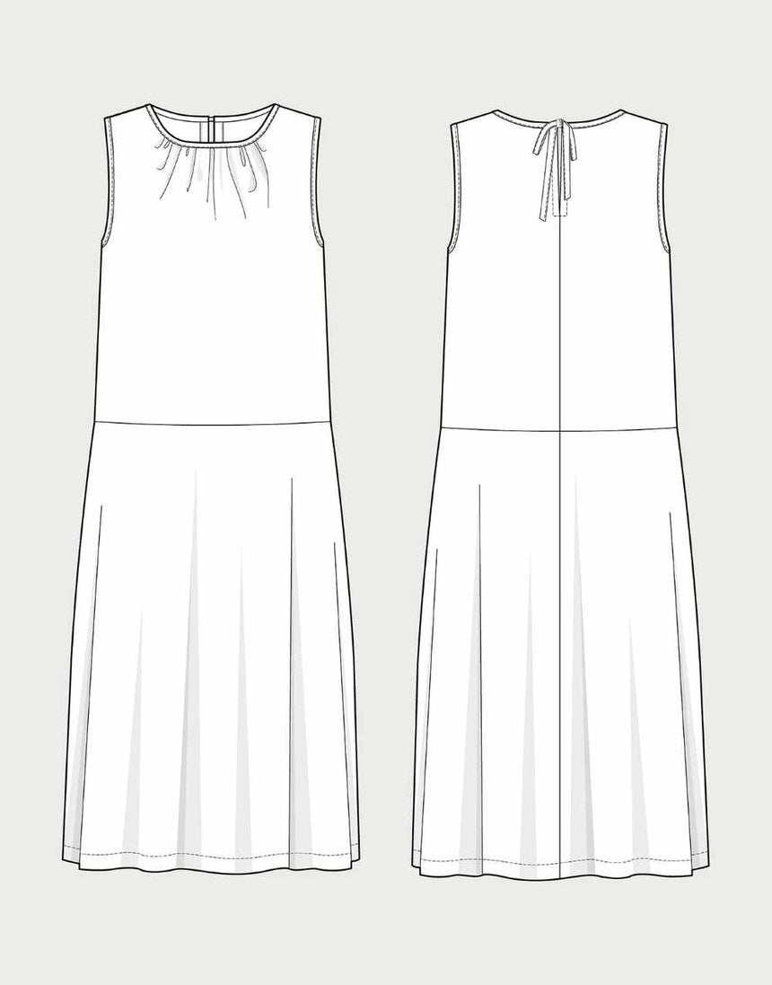 Drop-Waist Dress Sewing Pattern, The Assembly Line