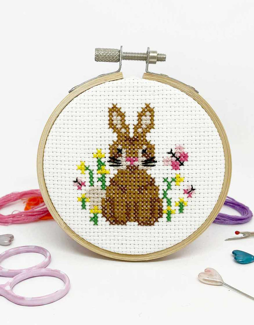 Bunny Mini Cross Stitch Kit, The Make Arcade