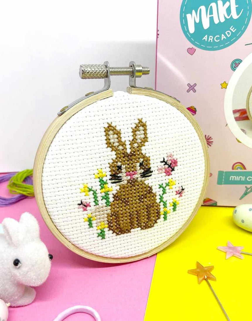 Bunny Mini Cross Stitch Kit, The Make Arcade