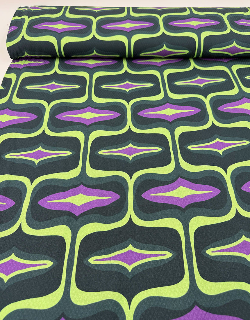 Emerald Mirage Jacquard Viscose Fabric
