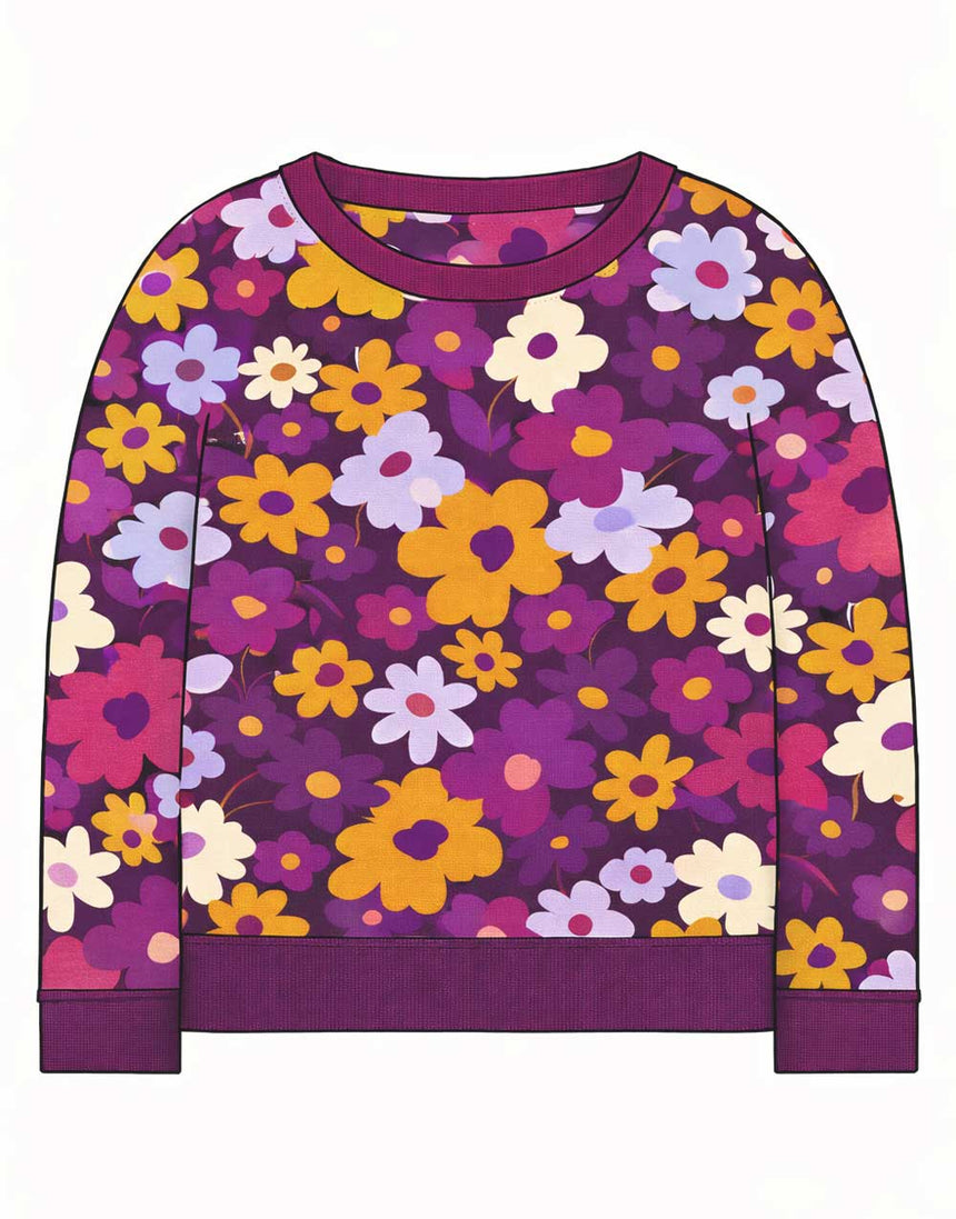 Bloom Boxy Raglan Sweatshirt Complete Dressmaking Kit, Wardrobe by Me