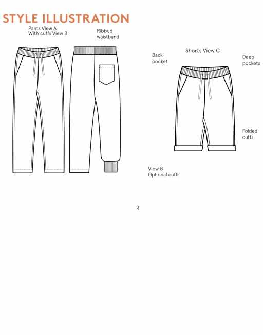 Rebel Sweat Pants Men's Sewing Pattern, Wardrobe by Me