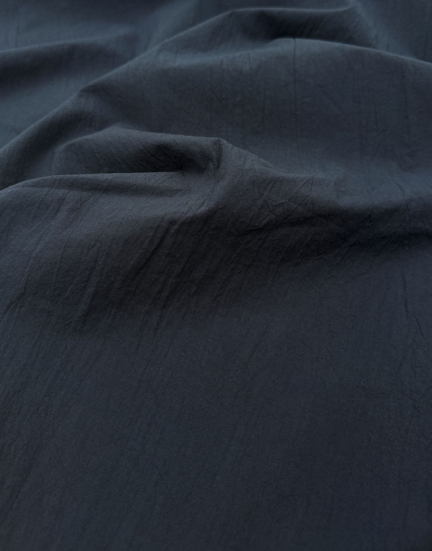Navy Soft Washed Crinkle Cotton Fabric