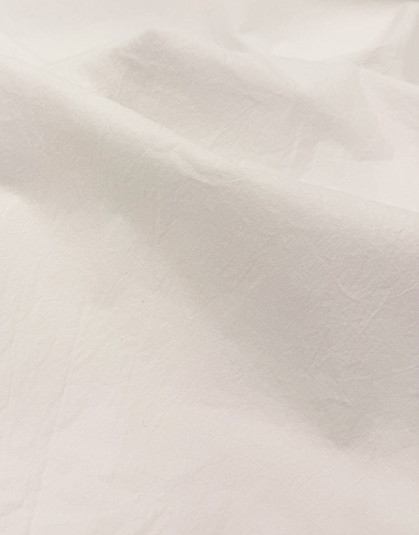White Soft Washed Crinkle Cotton Fabric