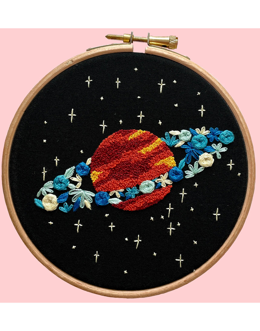 Floral Planet Embroidery Kit, Wimperis Embroidery