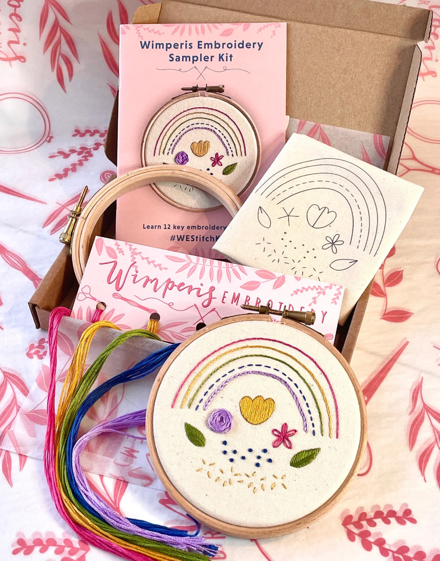 Sampler Embroidery Kit, Wimperis Embroidery