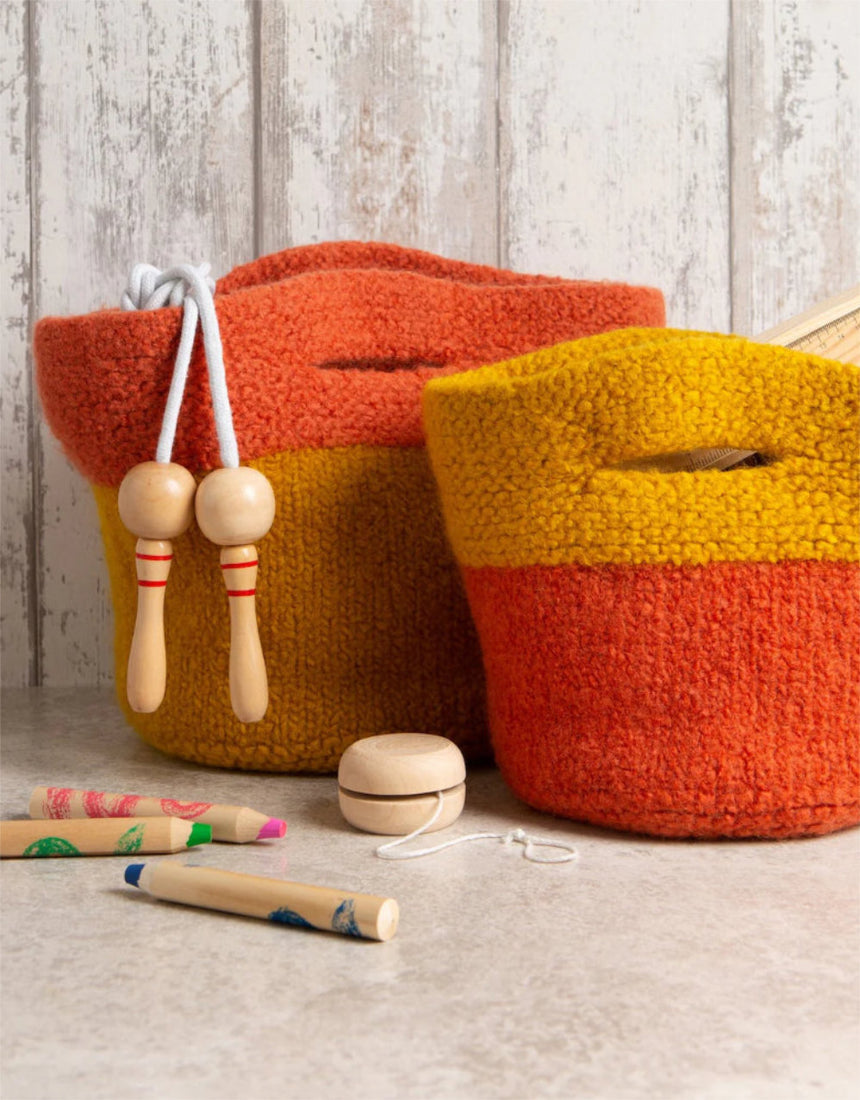 Felted Basket Knitting Kit, Wool Couture