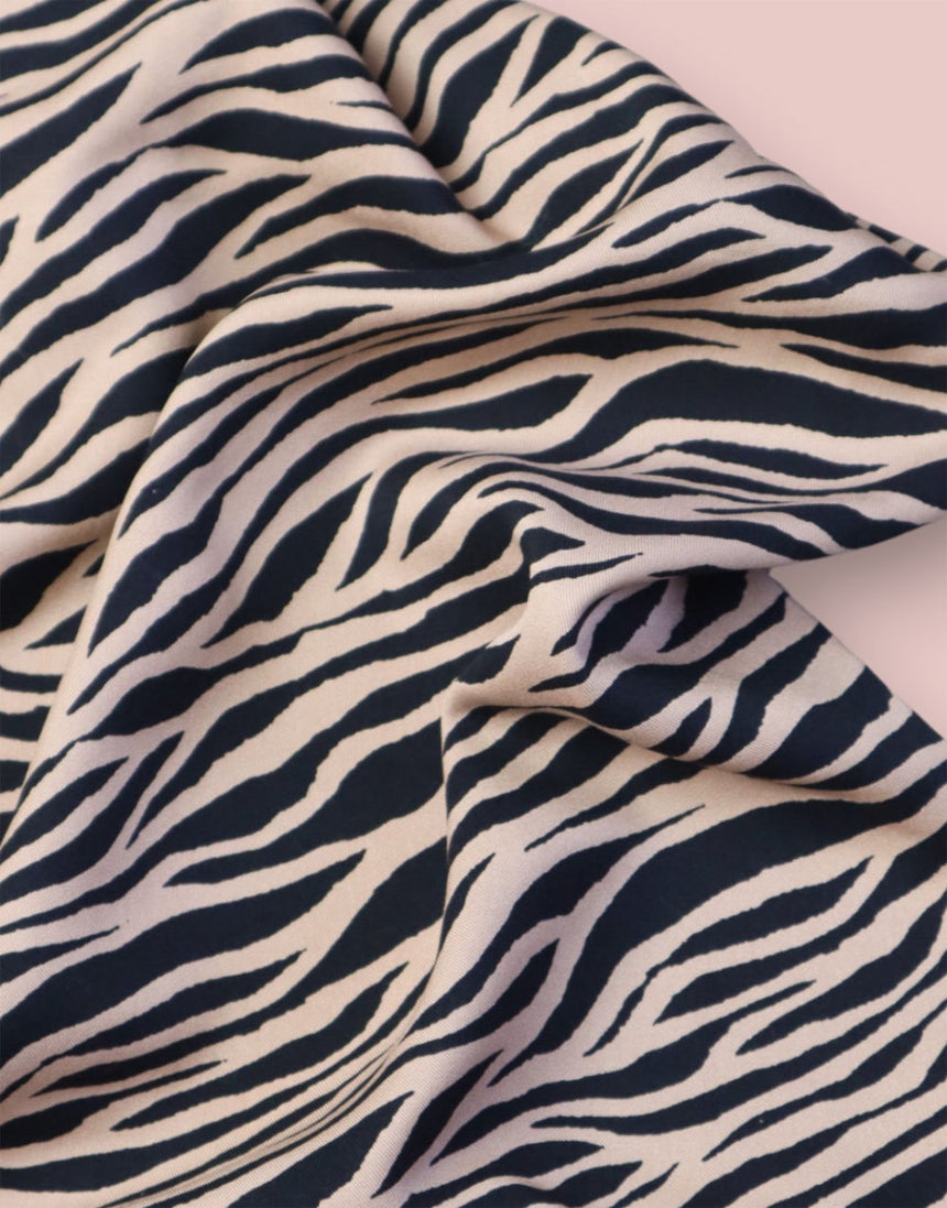 Dune & Black Zebra EcoVero Viscose Twill Fabric, Mind the MAKER