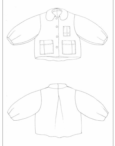 Birgitta Helmersson Coats & Jackets Bell Jacket Zero Waste Sewing Pattern PDF, Birgitta Helmersson 15113