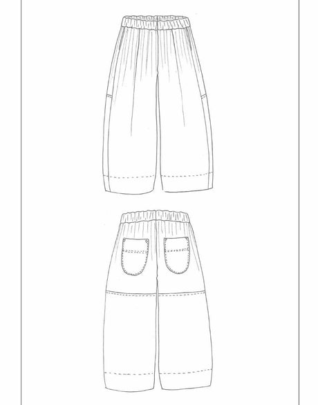 Birgitta Helmersson Trousers & Shorts Block Pants Zero Waste Sewing Pattern PDF, Birgitta Helmersson 15115