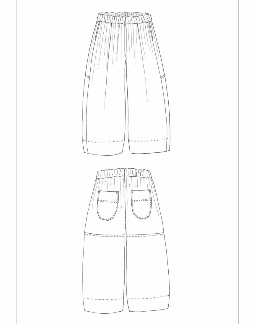 Birgitta Helmersson Trousers & Shorts Block Pants Zero Waste Sewing Pattern PDF, Birgitta Helmersson 15115