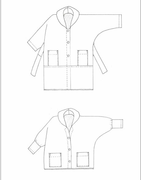 Birgitta Helmersson Coats & Jackets Unisex Coat Zero Waste Sewing Pattern PDF, Birgitta Helmersson 15117