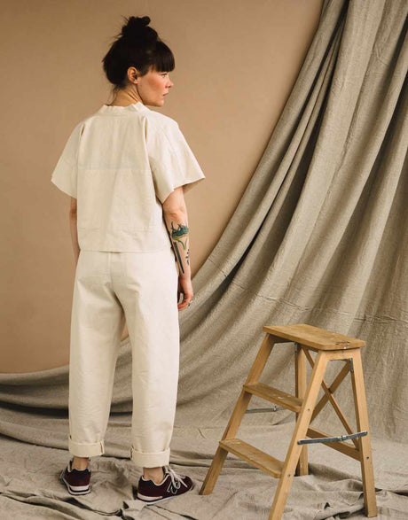 Birgitta Helmersson Tops Shirts & Blouses Cropped Shirt Zero Waste Sewing Pattern PDF, Birgitta Helmersson