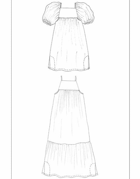 Birgitta Helmersson Dresses Tier Dress Zero Waste Sewing Pattern PDF, Birgitta Helmersson 15114