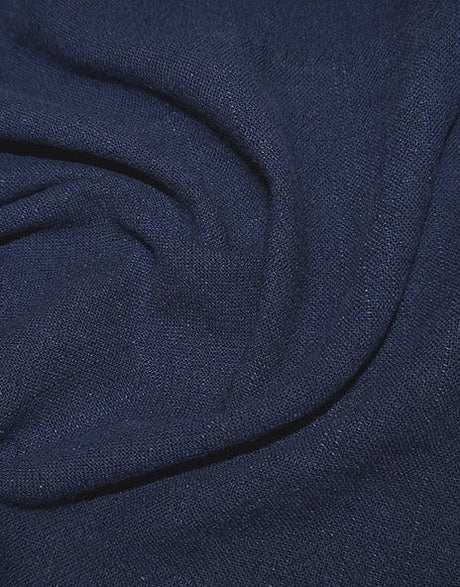 Not Specified Stonewashed Linen Blue / Plain Navy Stonewashed Linen Fabric 10111