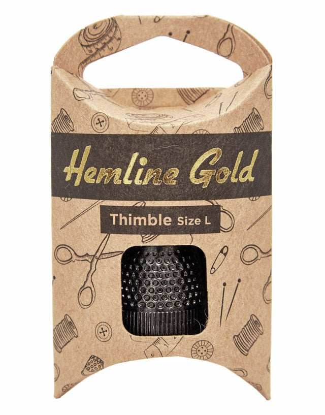 Hemline Gold Sewing Tools Thimble Size L, Hemline Gold 12053