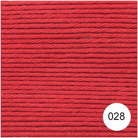 Rico Yarn & Wool 028 Red Rico Ricorumi DK Cotton Yarn, 25g All Colours 4050051561803 4050051561803