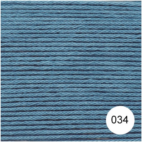 Rico Yarn & Wool 034 Denim Rico Ricorumi DK Cotton Yarn, 25g All Colours 4050051561865 4050051561865