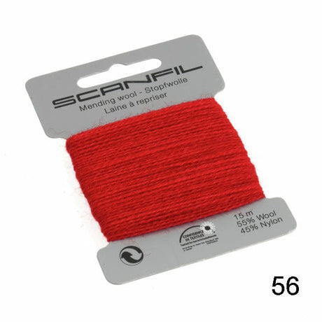 Scanfil Thread 56 - Red Wool Scanfil Mending Thread, Darning Wool, Various Colours 8712102760561 8712102760561