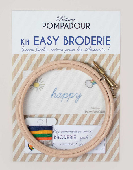 Britney Pompadour Embroidery Happy Embroidery Kit, Britney Pompadour