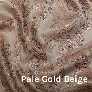 Not Specified Lining Fabric Pale Gold Paisley Jacquard Dress Lining Fabric, Various Colours 15155746