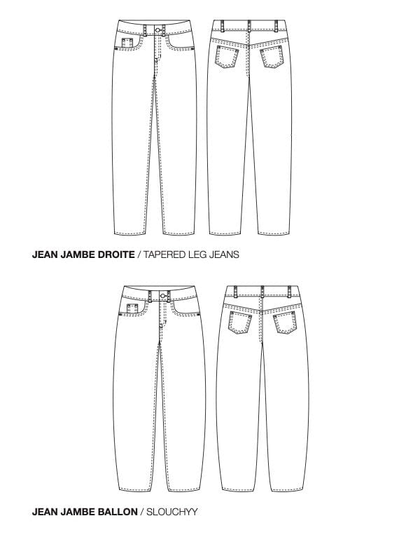 I AM Patterns Trousers & Shorts Sunshine Jeans Sewing Pattern, I AM Patterns 11627