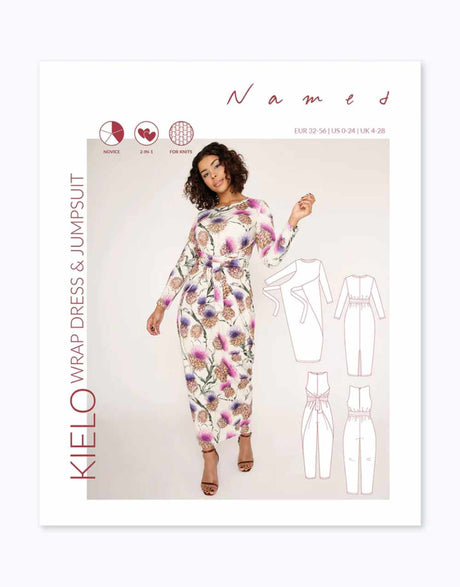 Named Clothing All Sewing Patterns Kielo Wrap Dress & Jumpsuit Sewing Pattern, Named Clothing 6429810087003