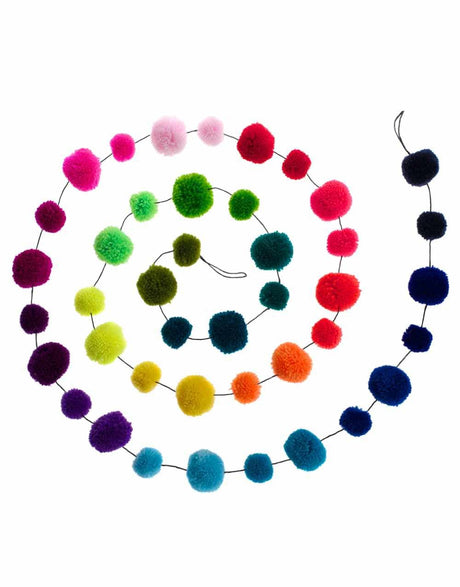 Pom Pom Galore Decoration Rainbow Pom Pom Garland 13813