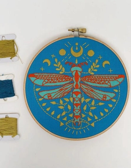 Rikrack Embroidery Mystic Dragonfly Embroidery Kit, Rikrack 850030308047 850030308047