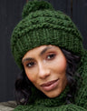 Clothkits Knitting Kit Purpose Green Uma Hat, Chunky Roving Simple Knitting Kit 11770