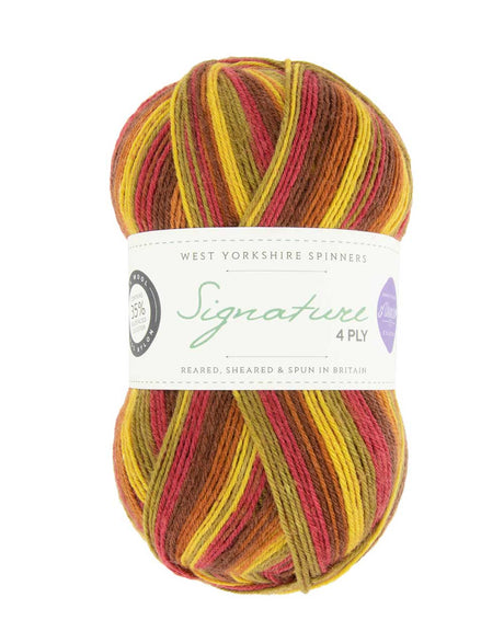 West Yorkshire Spinners Yarn & Wool Autumn Leaves Signature 4-Ply Yarn, Winwick Mum, West Yorkshire Spinners 5053682068856 5053682068856