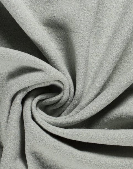 Not Specified Coating Grey / Plain Remnant 1.15m - Green Grey Woolen Cloth Coating Fabric 14746