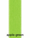 Not Specified Ribbon & Trimming 9527 Apple Green 22mm Velvet Ribbon 5024264841259 5024264841259