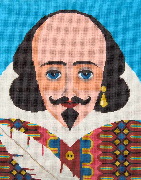 Emily Peacock Needlepoint William Shakespeare Needlepoint Printed Canvas Kit, Emily Peacock 15523