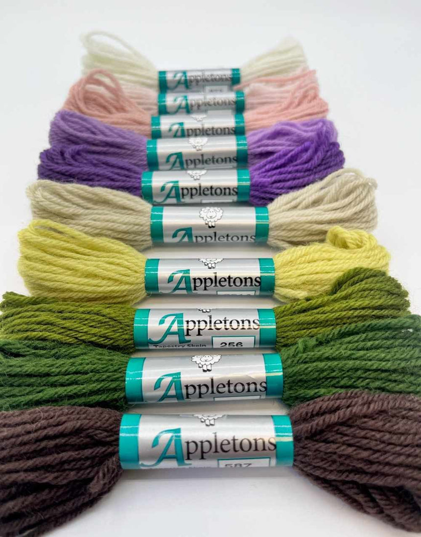 Appletons Thread Autumn Colours Tapestry Wool 4 Ply Skeins Set of 10 15544